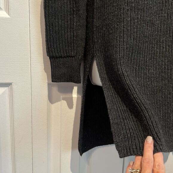 Ellen Tracy Grey Mock Neck Long Sleeve Sweater Tunic Size S - Picture 5 of 12